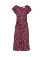 *billie & Blossom Red Animal Heart Print Midi Dress