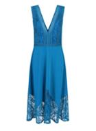 *little Mistress Blue Lace Hem Dress