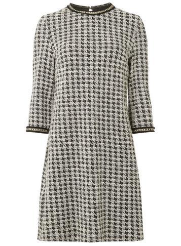 Dorothy Perkins Houndstooth Long Sleeve Shift Dress
