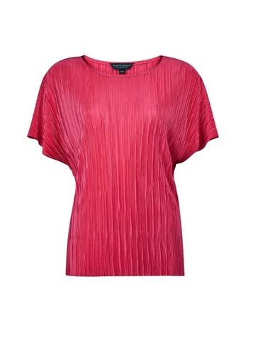 Dorothy Perkins Pink Boxy Plisse T-shirt