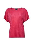 Dorothy Perkins Pink Boxy Plisse T-shirt