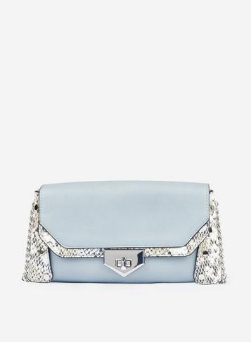 Dorothy Perkins Blue Studded Clutch Bag