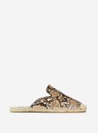 Dorothy Perkins Wide Fit Multi Colour Snake Print Chicago Espadrille Sandals
