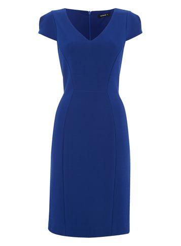 Dorothy Perkins *roman Originals Royal Blue Textured Dress