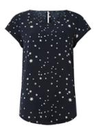 Dorothy Perkins *only Navy And White Star Print Top