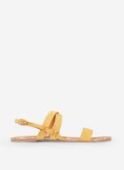Dorothy Perkins Wide Fit Nude Buckle Flat Sandals
