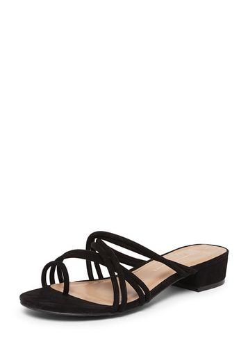 Dorothy Perkins Black Wide Fit 'fox' Mules