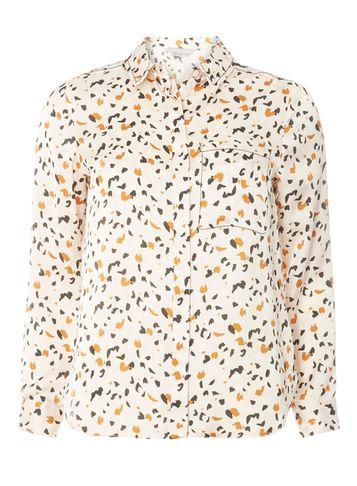 Dorothy Perkins Petite Nude Animal Print Satin Shirt