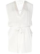 Dorothy Perkins *white Crochet Playsuit