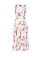 Dorothy Perkins Multi Coloured Floral Print Tiered Tie Waist Midi Skater Dress