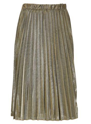 Dorothy Perkins *tenki Gold Metallic Pleat Skirt