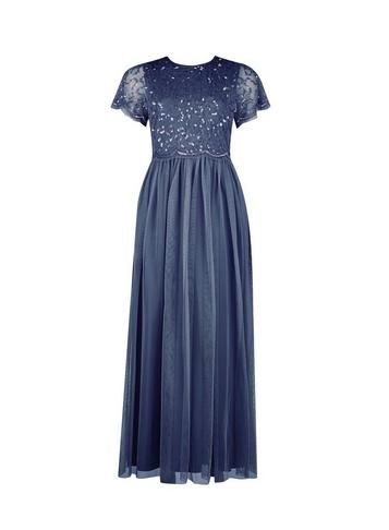*showcase Petite Dark Grey 'tina' Maxi Dress