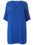 Dorothy Perkins Dp Curve Cobalt V-neck Shift Dress