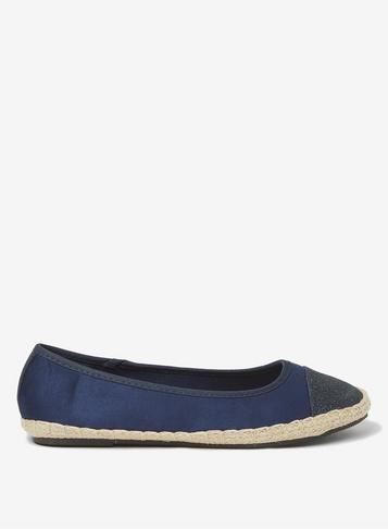 Dorothy Perkins Wide Fit Navy Carrie Espadrilles