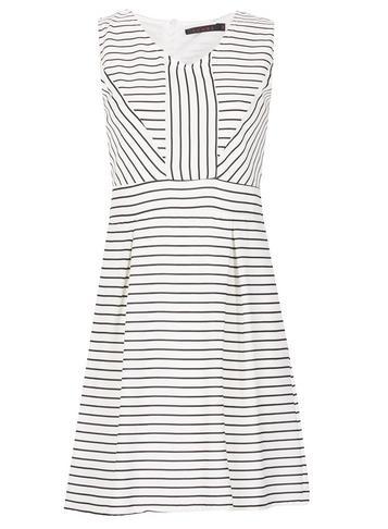 Dorothy Perkins *tenki White Striped Skater Dress