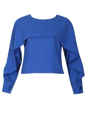 Dorothy Perkins *izabel London Blue Round Neck Top