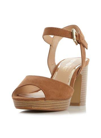 Dorothy Perkins *head Over Heels By Dune Tan 'jewel' High Sandal