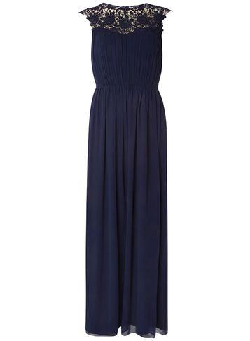 Dorothy Perkins *showcase Navy 'lila' Maxi Dress
