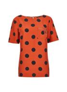Dorothy Perkins Rust Spotted Zip Pocket T-shirt