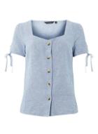 Dorothy Perkins Chambray Linen Button Top