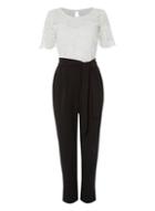 Dorothy Perkins *roman Originals Ivory Lace Jumpsuit