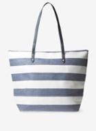 Dorothy Perkins Navy And White Striped Beach Shopper Bag