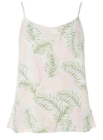 Dorothy Perkins *vero Moda White Palm Print Camisole Top