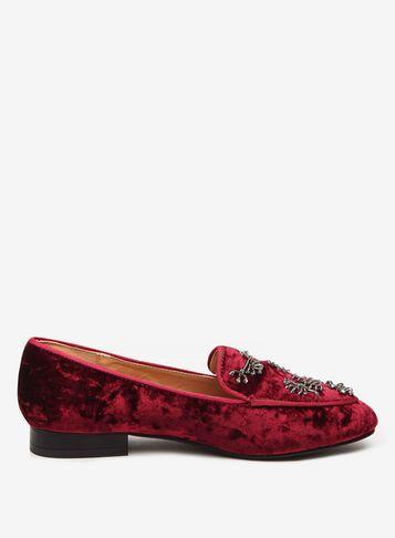 Dorothy Perkins Burgundy Embellished 'linzi' Loafers