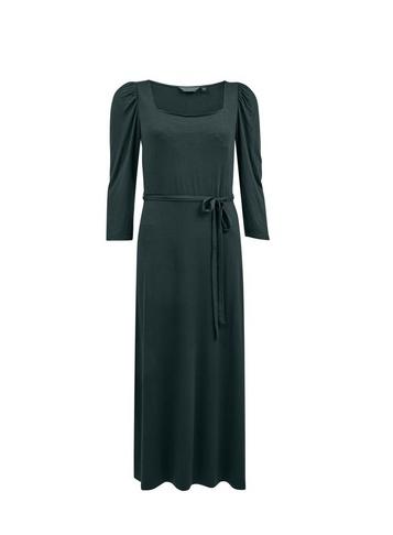 Dorothy Perkins Green 3/4 Sleeve Square Neck Midi Dress