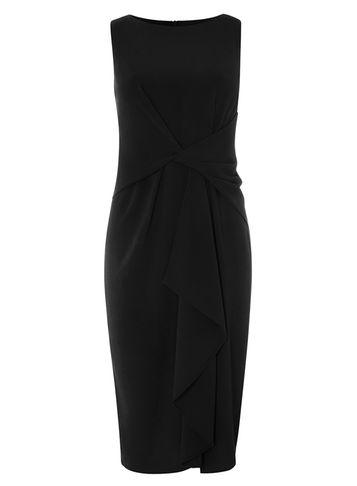 Dorothy Perkins *luxe Black Frill Pencil Dress