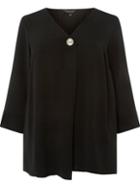 Dorothy Perkins *dp Curve Black Overhead Linen Shirt