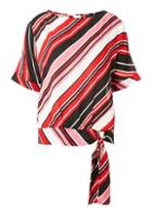 Dorothy Perkins Multi Coloured Striped Tie Hem T-shirt