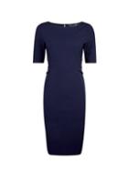 Dorothy Perkins *navy Ruched Waist Bodycon Dress