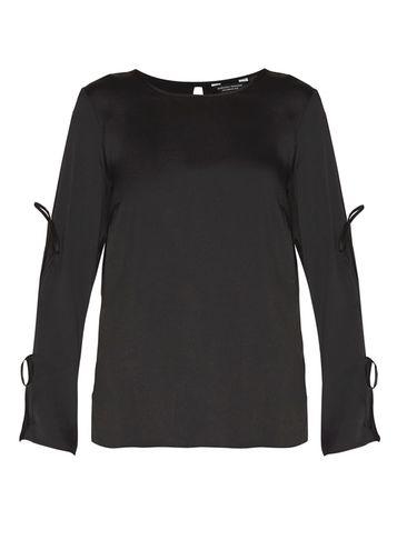 Dorothy Perkins Black Double Tie Blouse