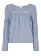Dorothy Perkins *first & I Blue Lace Insert Blouse