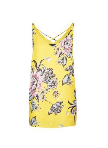 Dorothy Perkins *tall Yellow Floral Print Camisole Top