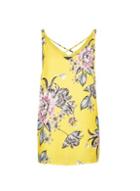 Dorothy Perkins *tall Yellow Floral Print Camisole Top