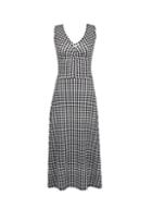 Dorothy Perkins Black Gingham Print Split Midi Dress