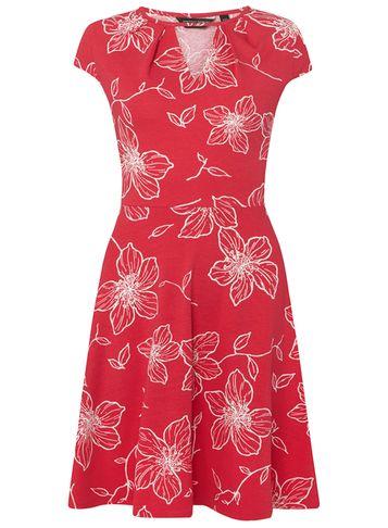 Dorothy Perkins Pink Floral Keyhole Dress