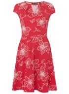 Dorothy Perkins Pink Floral Keyhole Dress