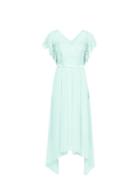 *showcase Petite Green Lace Bodice Skater Midi Dress