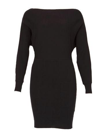 Dorothy Perkins *izabel London Black Batwing Knitted Tunic Jumper