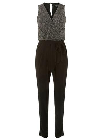 Dorothy Perkins *billie & Blossom Black Disco Wrap Jumpsuit
