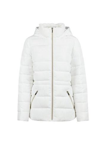 Dorothy Perkins White Faux Fur Collar Padded Coat