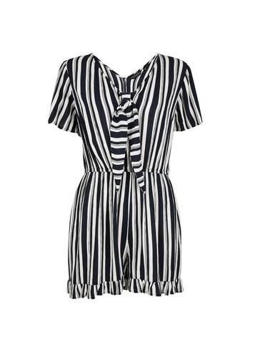 Dorothy Perkins Navy Stripe Print Playsuit