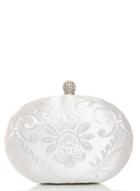 Dorothy Perkins *quiz White Jacquard Oval Clutch Bag