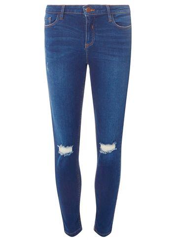 Dorothy Perkins Indigo Authentic 'darcy' Rip Knee Jeans