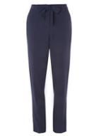 Dorothy Perkins *tall Navy Tie Tapered Leg Trousers