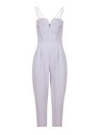 Dorothy Perkins *girls On Film Grey Embellished Jumpsuit