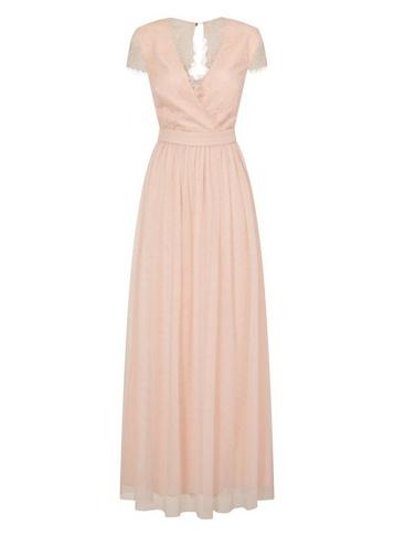 *little Mistress Pink Keyhole Maxi Dress